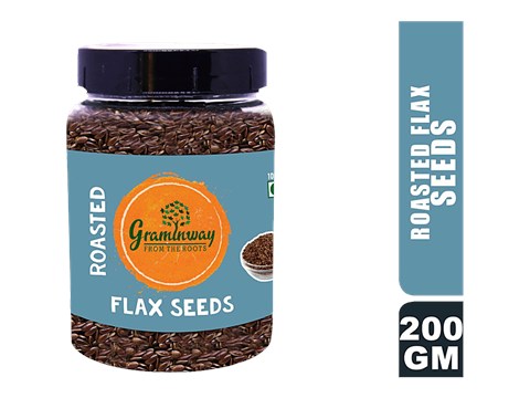 Graminway Roasted Flax Seeds - Rich In Protein, Fibre & Omega 3, Helps Reduce Blood Sugar Levels, 200 g