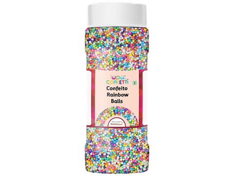 Wow Confetti Confeito Rainbow Balls, 75 g