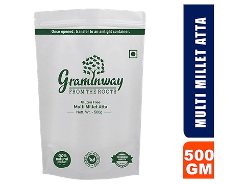 Graminway Multi-Millets Atta - 5 Grains, Gluten Free, For A Healthy Lifestyle, 500 g