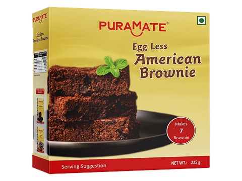 Puramate Egg Less American Brownie, 225 g