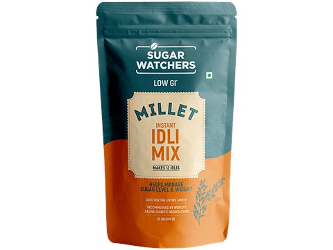 Sugar Watchers Millet Low GI Instant Idli Mix | Diabetic Friendly | Gluten Free, 200 g