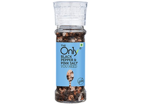 On1y Black Pepper & Pink Salt Grinder, 80 g
