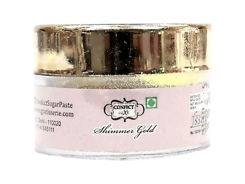 Confect Shimmer Gold Luster Dust Sugar Paste - For The Love Of Baking, 5 g