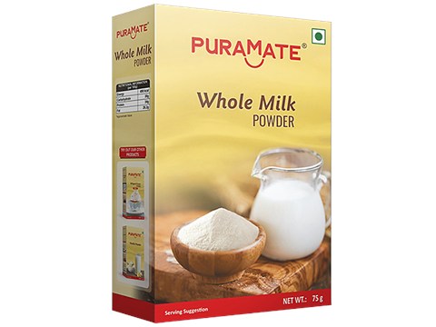 Puramate Whole Milk Powder, 75 g