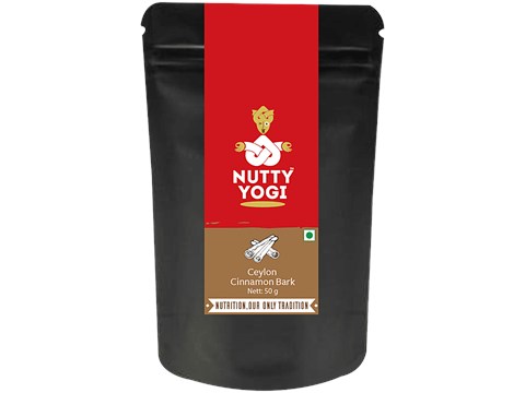Nutty Yogi Cinnamon/Dalchini Bark - Rich In Anti-Inflammatory Properties & Antioxidants, 50 g