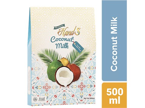 HandS Coconut Milk - 18% Fat, Natural & Real Taste, 500 ml