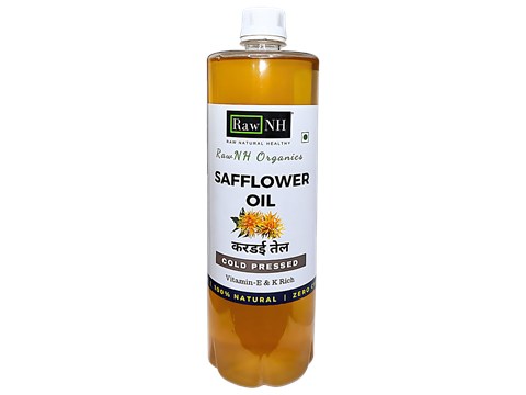 RawNH Cold Pressed Safflower Oil, 1 L