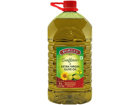 Borges Sunflower & Extra Virgin Olive Oil, 5 L