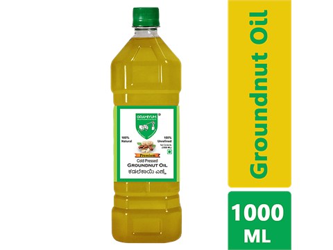 Gramiyum Chekku/Cold Pressed Groundnut Oil - Natural & Unrefined, Premium, 1 L