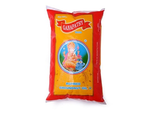 Ganapathy Refined Groundnut Oil, 1 L