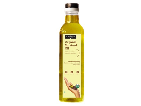 Kapiva Organic Mustard Oil - Supports Heart Health, 1 L