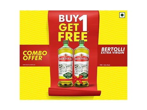 Bertolli Extra Virgin Olive Oil- Natural and Cold Extracted- Perfect for Salad, Dips, Marinade-Italian, 1 L