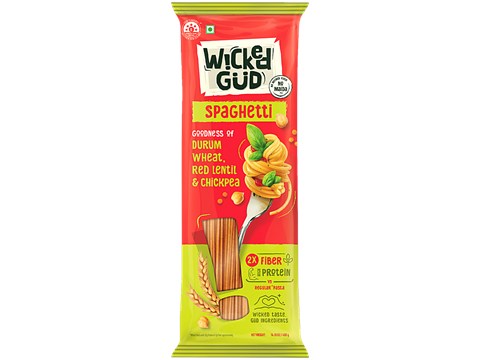 WickedGud Spaghetti Pasta - Goodness Of Durum Wheat, Red Lentil & Chickpea, Rich In Fibre, Protein, 400 g