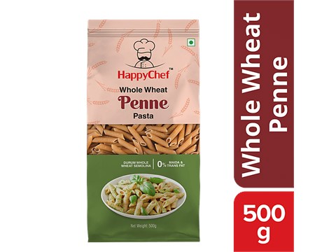 HappyChef Durum Whole Wheat Pasta - Penne, 500 g