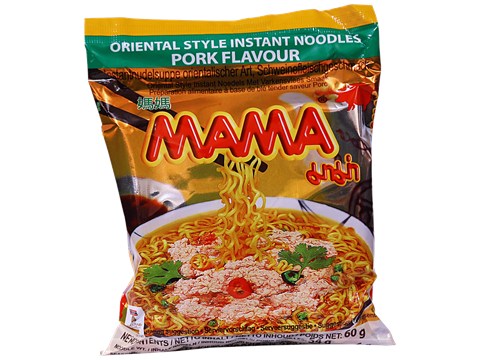 MAMA Oriental Style Instant Noodles - Pork Flavour, 60 g