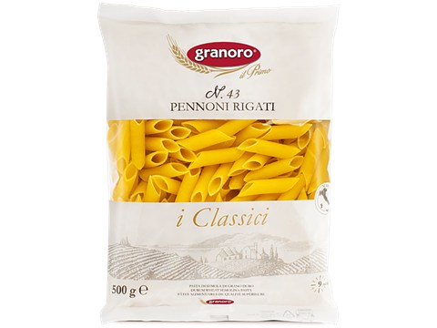 Granoro I Classici Durum Wheat Pasta - Pennoni Rigate, 500 g