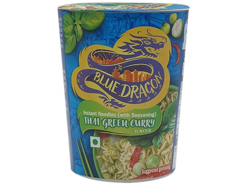 Blue Dragon Instant Cup Noodle Thai Green Curry For Home & Car Use, 63 g