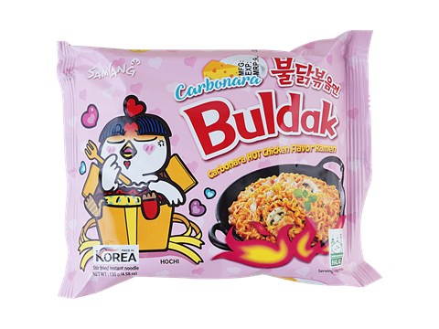 Samyang Buldak Ramen Noodles - Carbonara Hot Chicken Flavour, 140 g