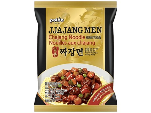 Paldo Jjajangmen Black Bean Sauce Non-Spicy Korean Noodles, 200 g