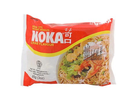 Koka Oriental Style Instant Noodles - Crab Flavour, 85 g
