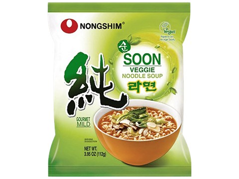 NONGSHIM Soon Veggie noodle soup - Refreshing Flavour, Spicy, 112 g