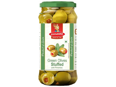 Pastazara Green Olives Stuffed With Pimentos, 450 g