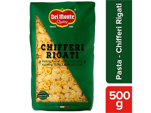 Del Monte Durum Wheat Pasta - Chifferi Rigati, 500 g