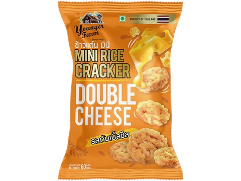 Younger Farm Double Cheese Flavour Mini Rice Cracker, 60 g