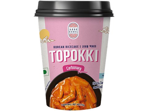 Good Seoul Topokki Carbonara Flavour Korean Rice Cake, 113 g