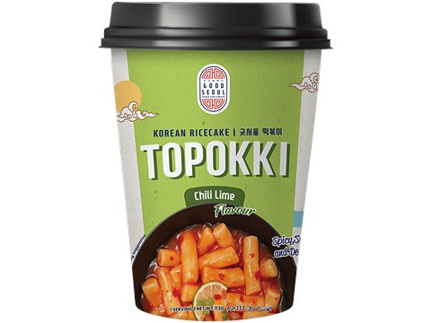 Good Seoul Topokki Chili Lime Flavour Korean Rice Cake, 113 g