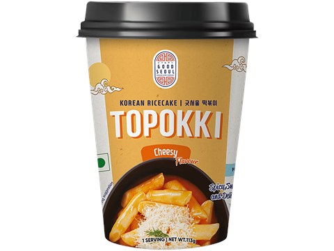 Good Seoul Topokki Cheesy Flavour Korean Rice Cake, 113 g