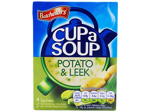 Batchelors Cup A Soup - Potato & Leek, Imported, 107 g