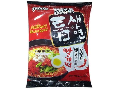 Paldo Teumsae Ramyun Spicy Korean Noodles, 120 g