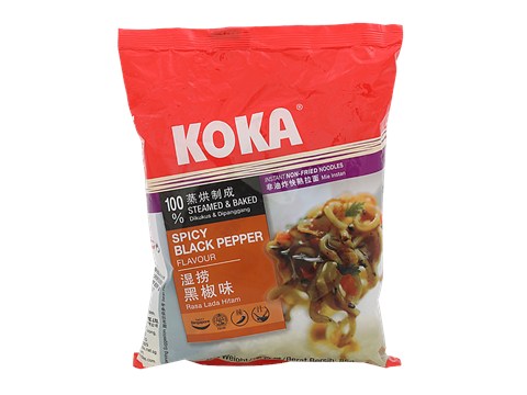 Koka Instant Noodles - Spicy Black Pepper Flavor, 85 g
