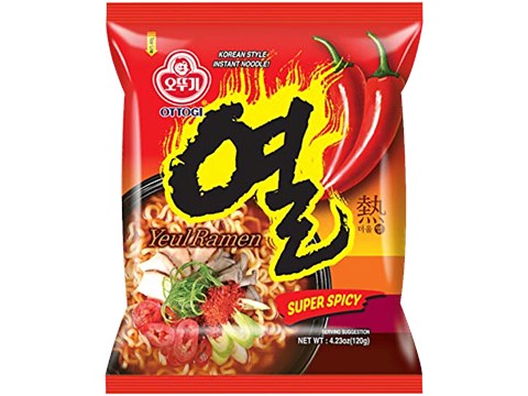 Ottogi Yeul Ramen Korean Style Instant Noodles - Super Spicy, 120 g