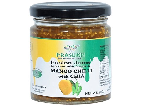 Prasukh Chia Mango Chilli Jam, 200 G