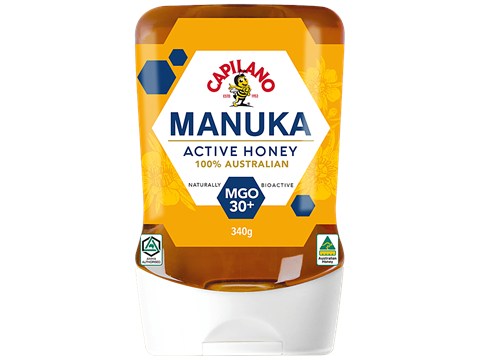 Capilano Manuka Active Honey - With Vitamins, Calcium, Iron, Potassium, MGO 30 Plus, 340 g