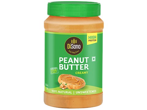 Disano Unsweetened Creamy Peanut Butter, 1 kg