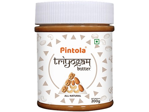 Pintola Triyogam Butter - With Almonds, Cashews, Walnuts & Honey, 200 g