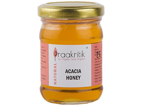 Praakritik Natural Acacia Honey - Pure & Raw, 150 g