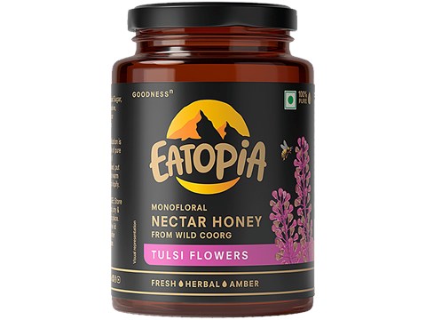 Eatopia Monofloral Nectar Honey From Wild Coorg - Tulsi Flowers, 500 g