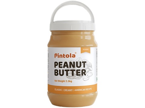 Pintola Peanut Butter - Creamy, Classic, Original American Recipe, With 26g Protein, 2.5 kg