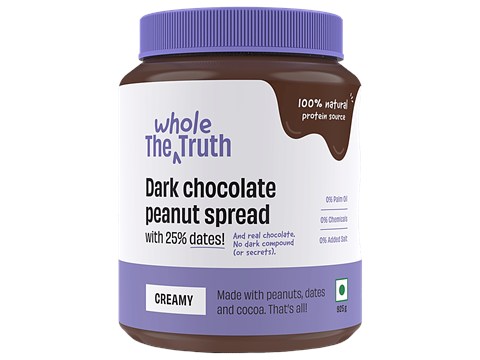 The Whole Truth Dark Chocolate Creamy Peanut Spread, 925 g