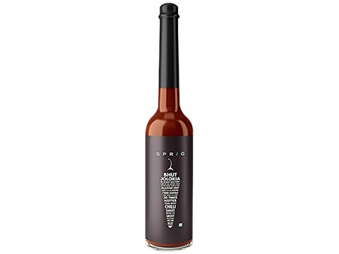 Sprig Bhut Jolokia Sauce - Made From Ghost Peppers, Used As Condiment, Marinade or Dip, 120 g