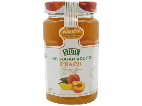 Stute  Peach Extra Jam - No Sugar Added, Suitable For Diabetics, 430 g