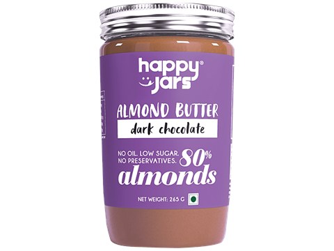 Happy Jars Almond Butter - Dark Chocolate, 265 g