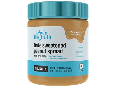 The Whole Truth Date Sweetened Crunchy Peanut Spread, 325 g