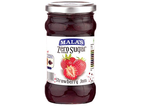 Malas Zero Sugar Added Strawberry Jam, 350 g