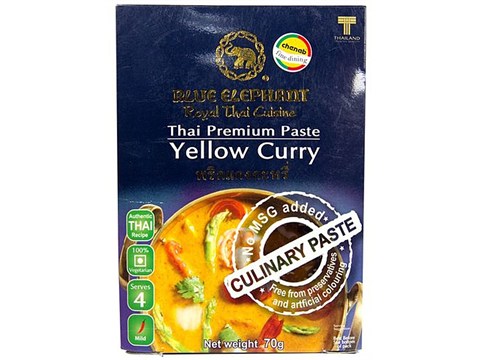 Blue Elephant Royal Thai Cuisine Premium Paste Yellow Curry - No Preservatives, 70 g
