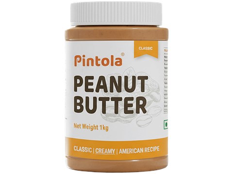 Pintola Peanut Butter - Creamy, Classic, American Recipe, With 26g Protein, 1 kg